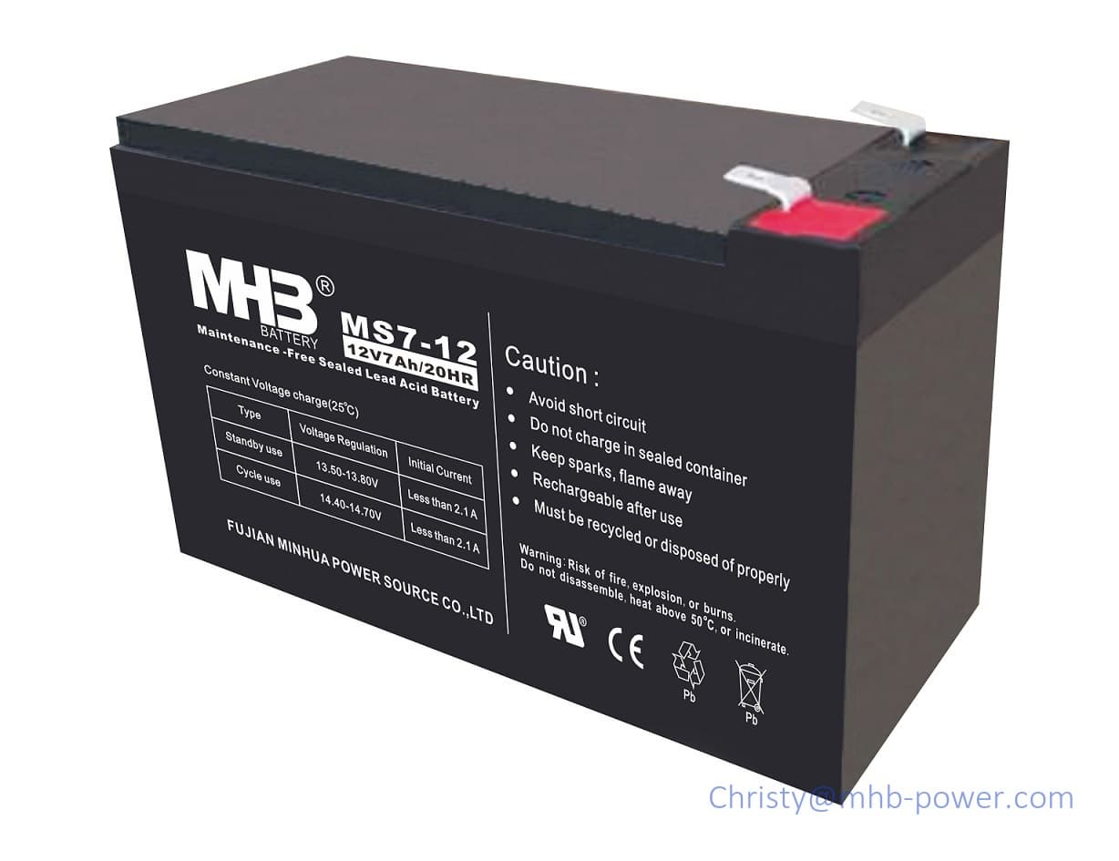 MHB Power 12v7Ah lead acid battery for ups_back up power